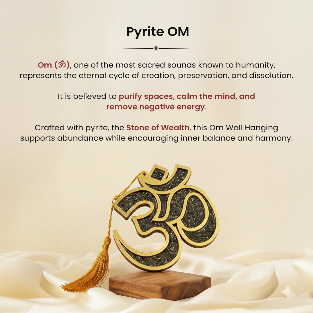 Pyrite Om Shanti Vastu Blessing