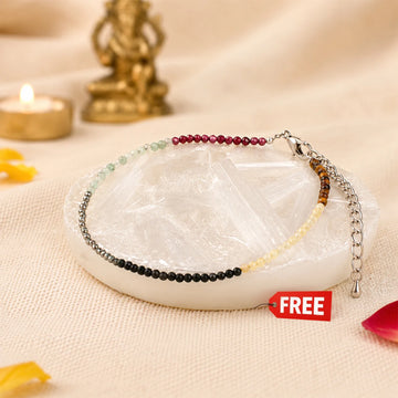 Dhan Yog Anklet with Free Raw Selenite Plate
