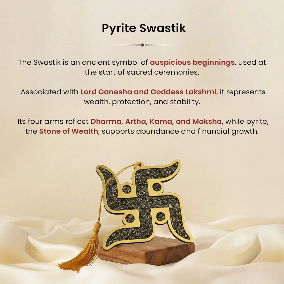 Pyrite Swastik Dhan Samriddhi Vastu Blessing