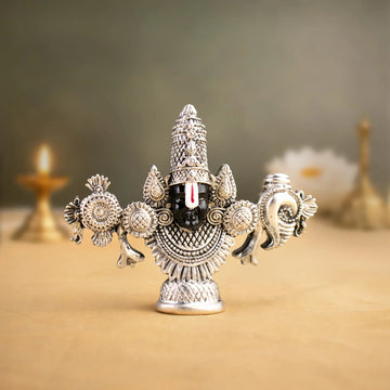 999 Silver Plated Lord Tirupati Balaji Idol