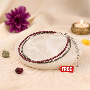 Love and Money Anklet with  Free Raw Selenite Plate