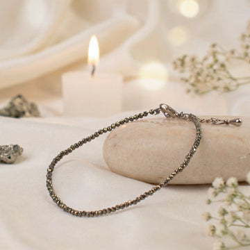 Raw Pyrite Anklet