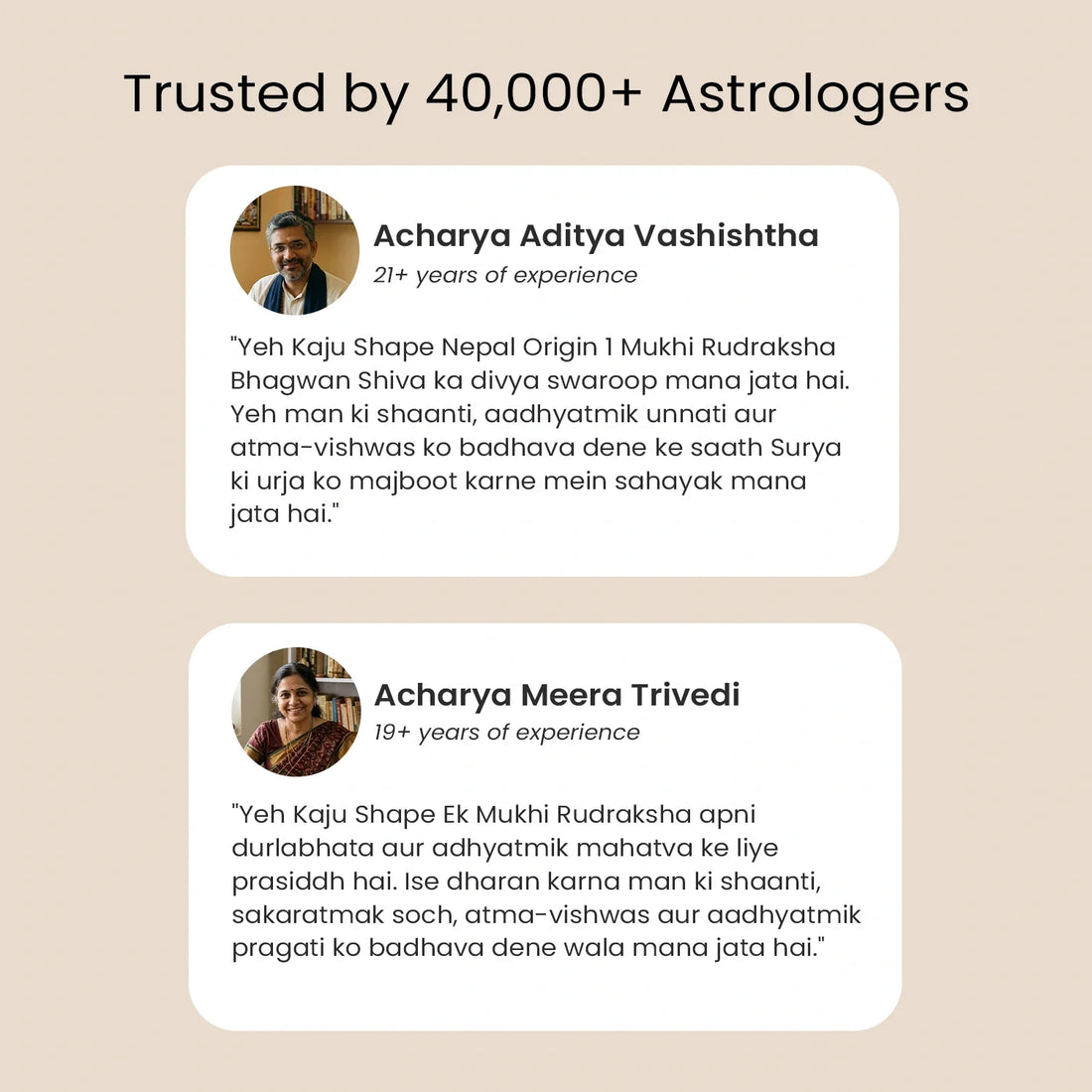 1 Mukhi Rudraksha Moon (Kaju) Shape – Indian Origin