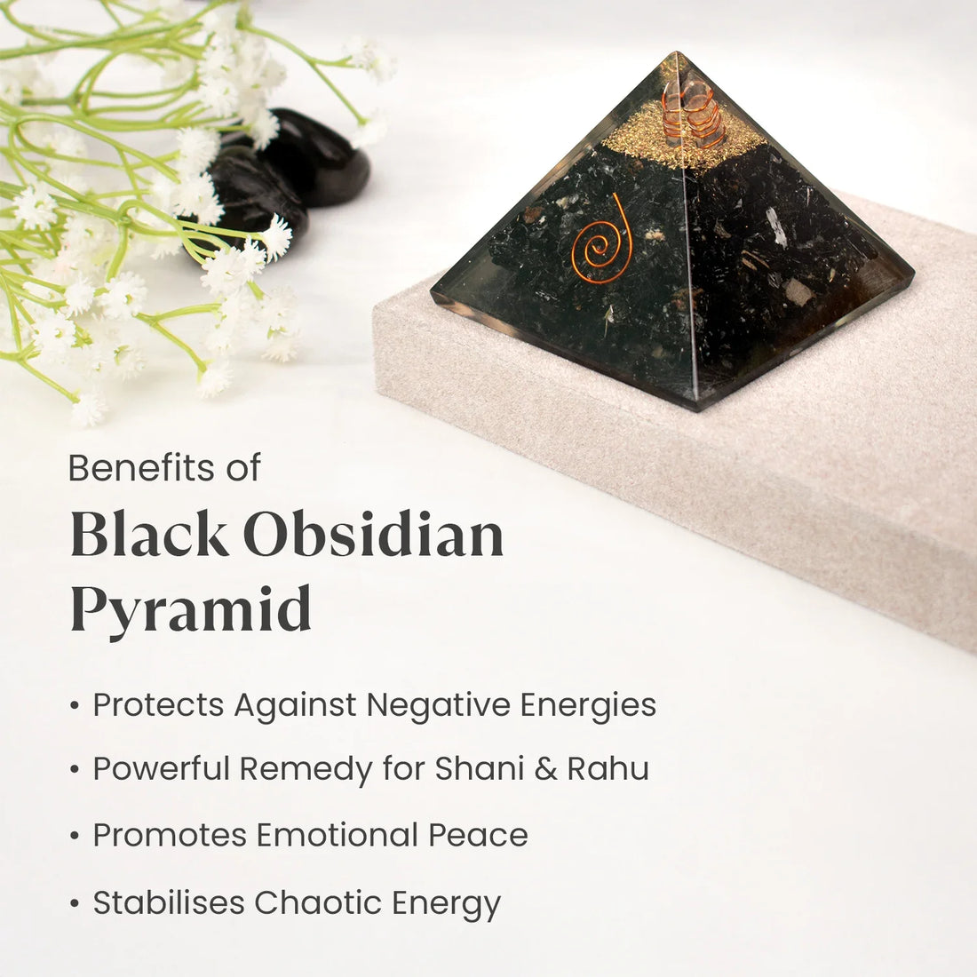 Black Obsidian Pyramid