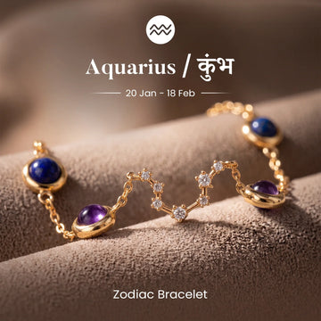 Aquarius (कुंभ राशि) Zodiac Constellation Bracelet for Women