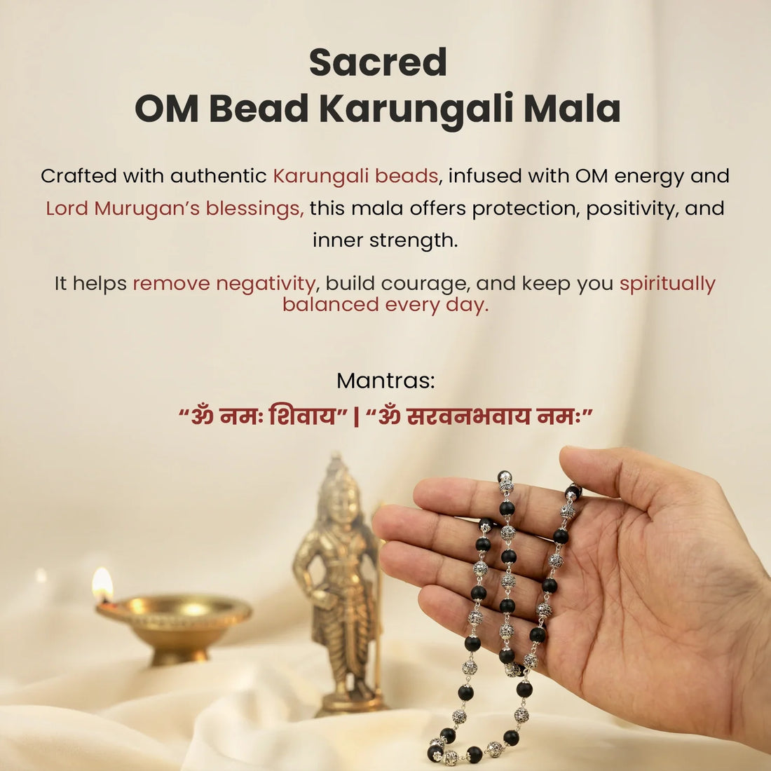 OM Bead Karungali Mala