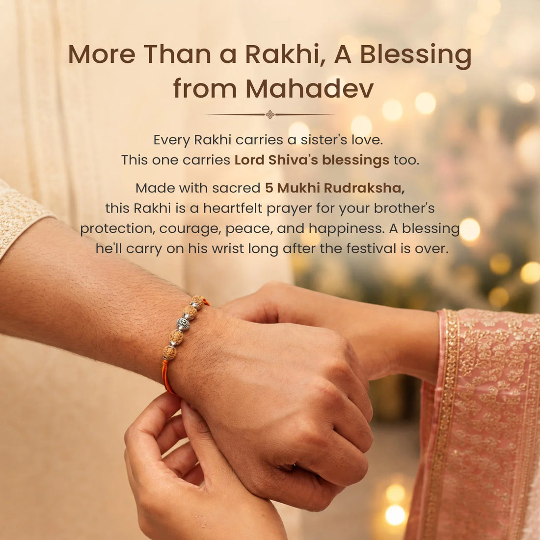 OM Rudraksha Rakhi