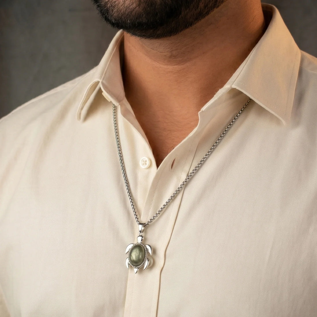 Pyrite Tortoise Pendant