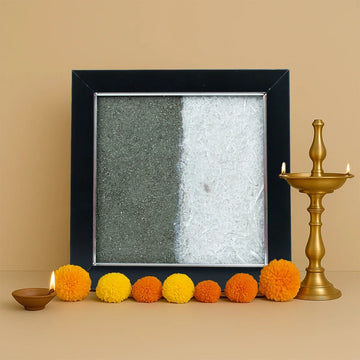 Dhan Varsha Frame with Pyrite & Selenite
