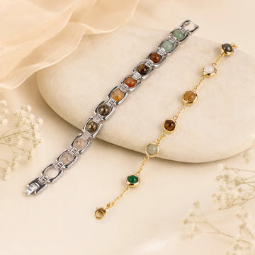 Metal Dhan Yog Couple Bracelet Combo