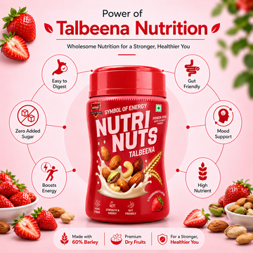 Nutrinuts Talbeena Stawberry, HDPE Jar 250g