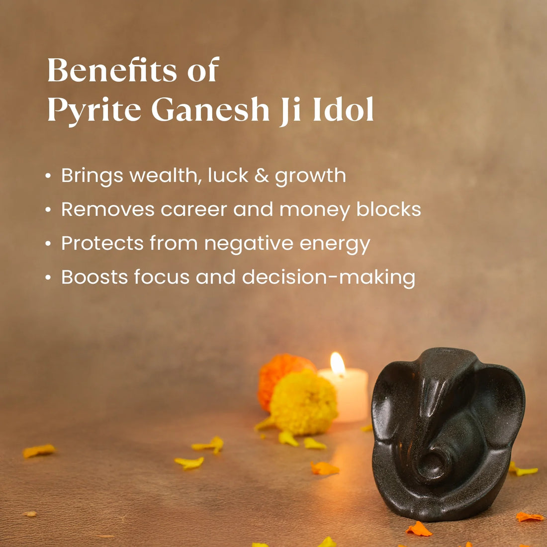 Pyrite Ganesha Ji Idol