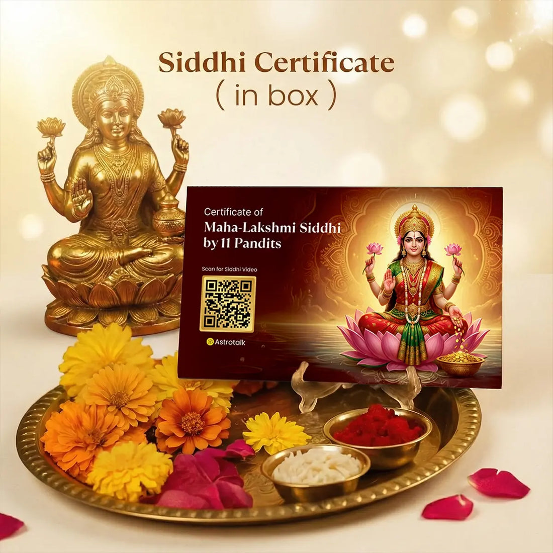 Maha Lakshmi Siddh Dhan Yog Bracelet with FREE Raw Selenite Plate